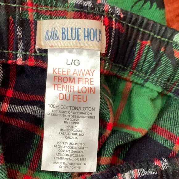 Fleece Pajama Pants w/ Moose Tartan Pattern - Picture 2 of 2